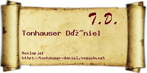 Tonhauser Dániel névjegykártya