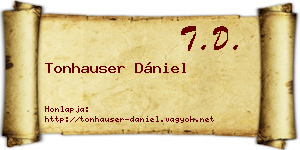 Tonhauser Dániel névjegykártya